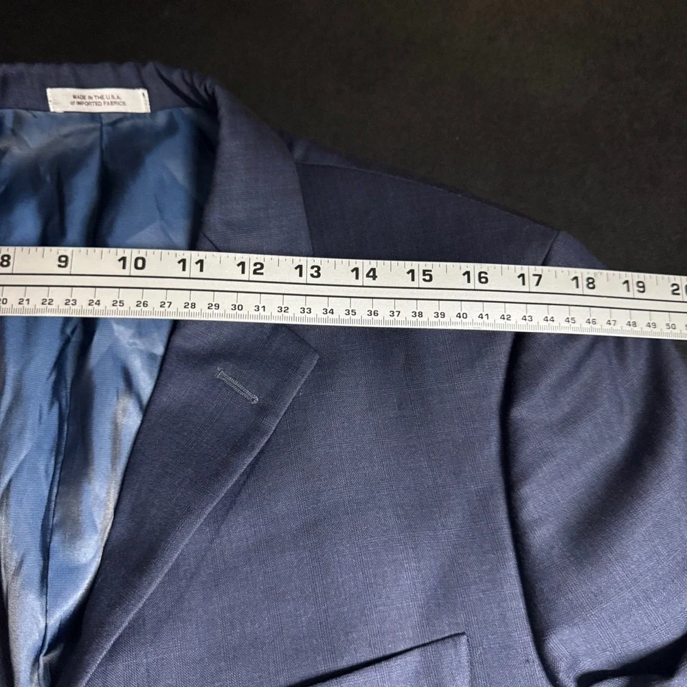 Hickey‎ Freeman Mens Navy Wool Suit Jacket Blazer Size 44S